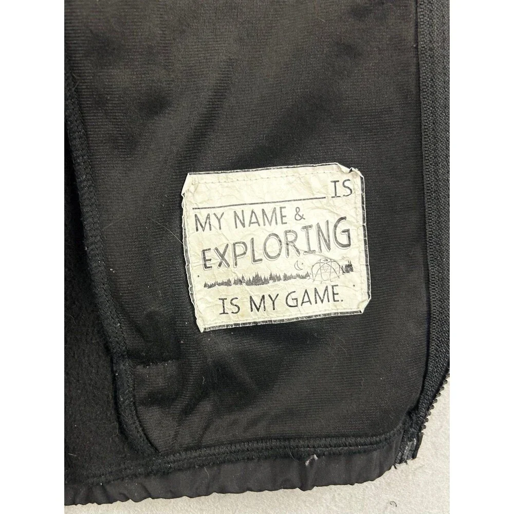 Kids The North Face Denali Fleece Jacket Youth Small Black Full Zip Pockets